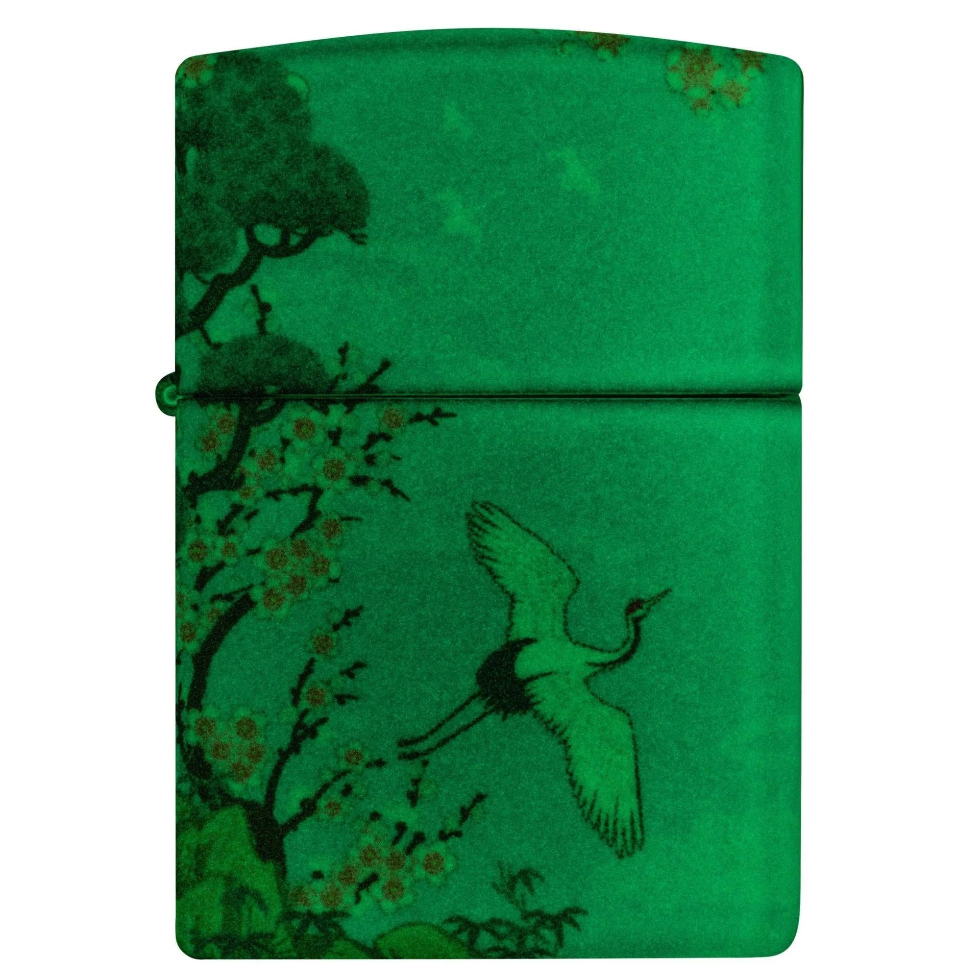 Zippo Lighter: Asian Crane Birds, Glow-in-the-Dark - 540 Color 81691 - Image 3