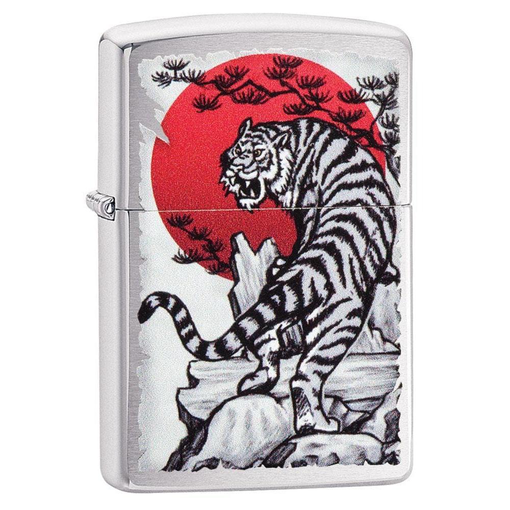 Zippo Lighter: Asian Tiger - Brushed Chrome 29889