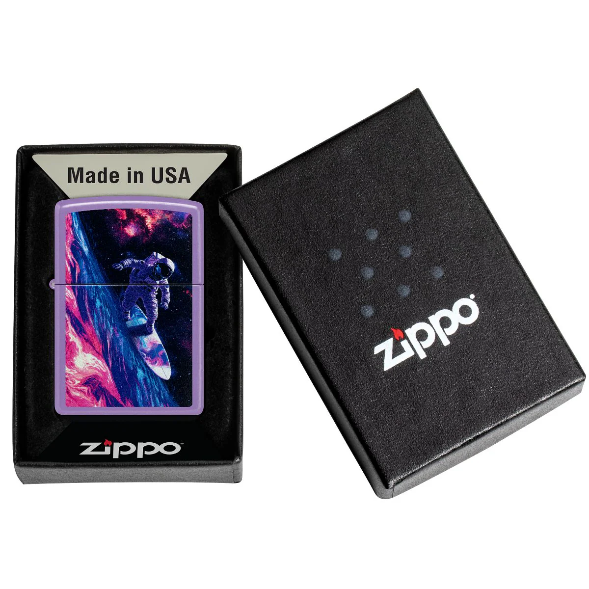 Zippo Lighter: Astronaut Surfer - Smokey Lavender 46999 - Image 6