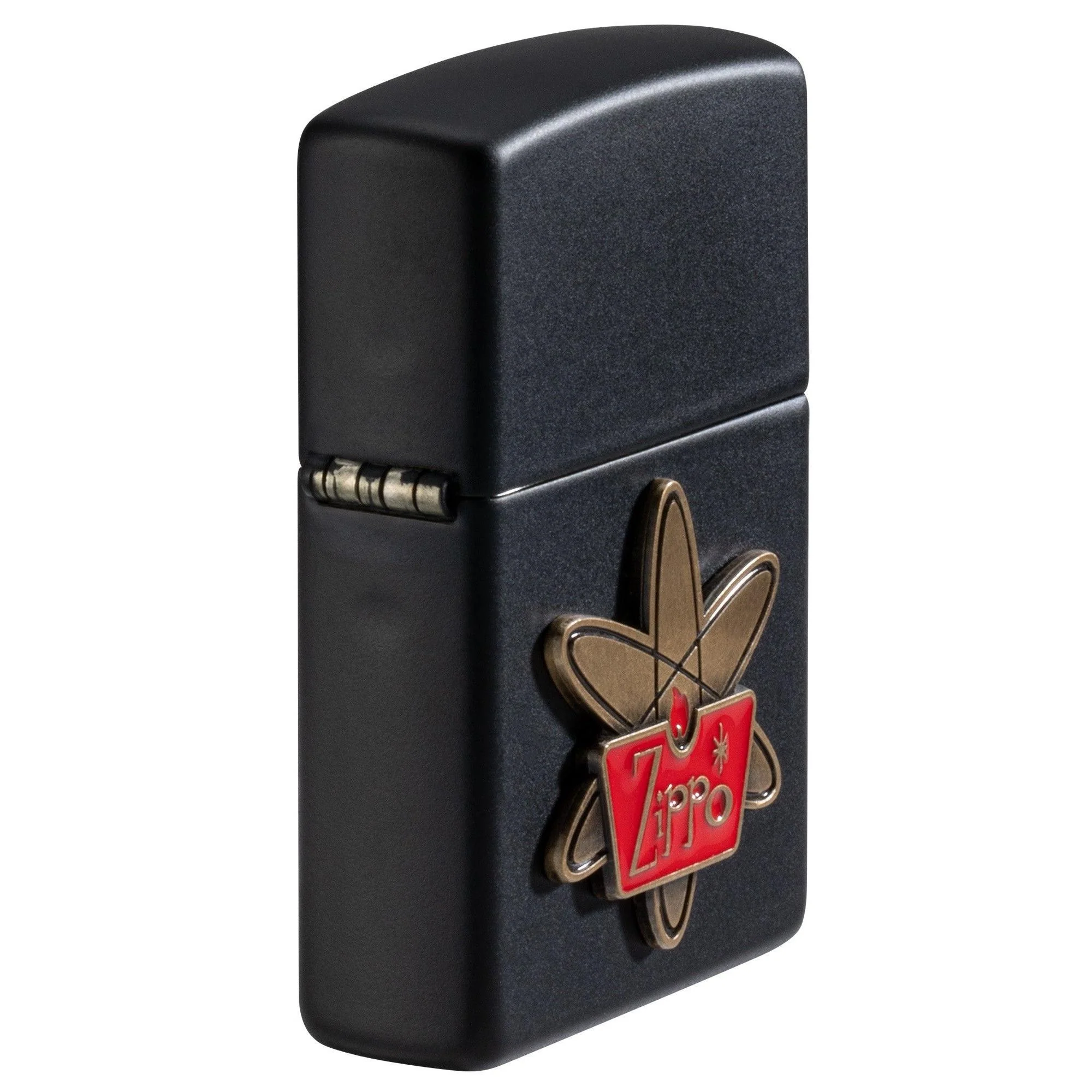 Zippo Lighter: Atomic Zippo Emblem - Black Matte 48920 - Image 2