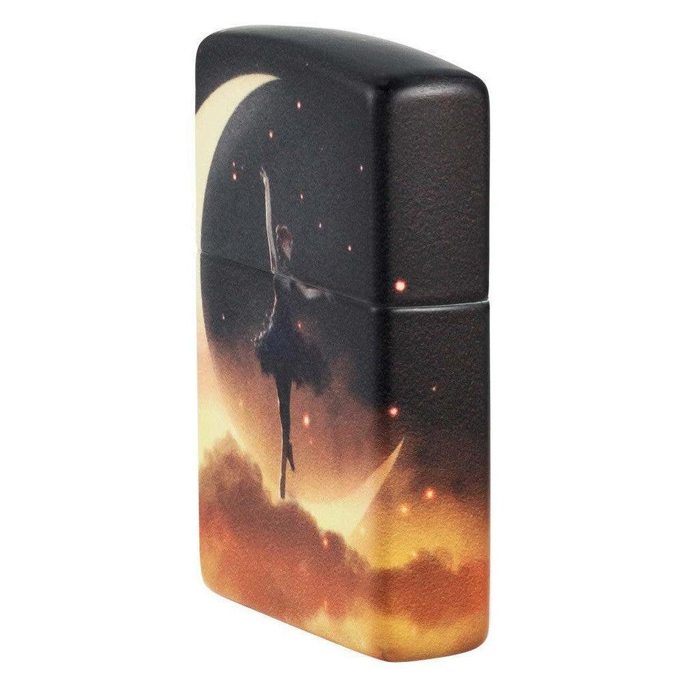 Zippo Lighter: Ballerina with Moon, 540 Color - Glow-in-the-Dark Green 48781 - Image 3