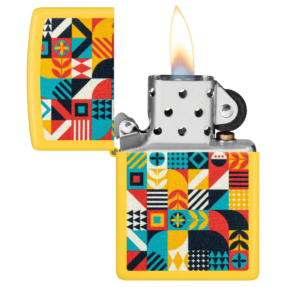 Zippo Lighter: Barn Quilt Design - Sunflower 46586 - Image 3