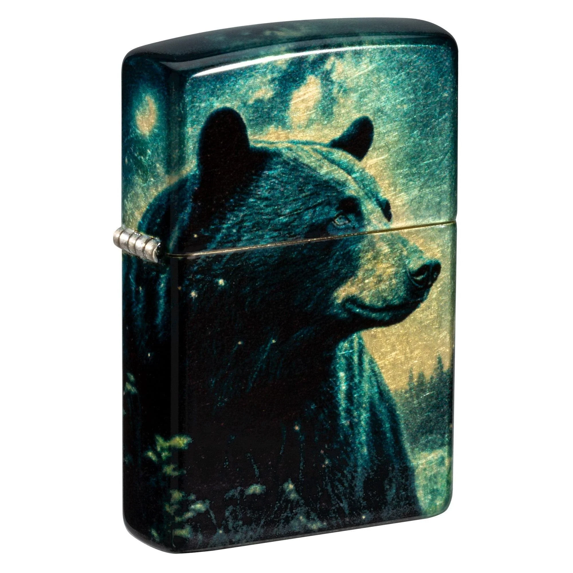 Zippo Lighter: Bear at Night - 540 Fusion 81566