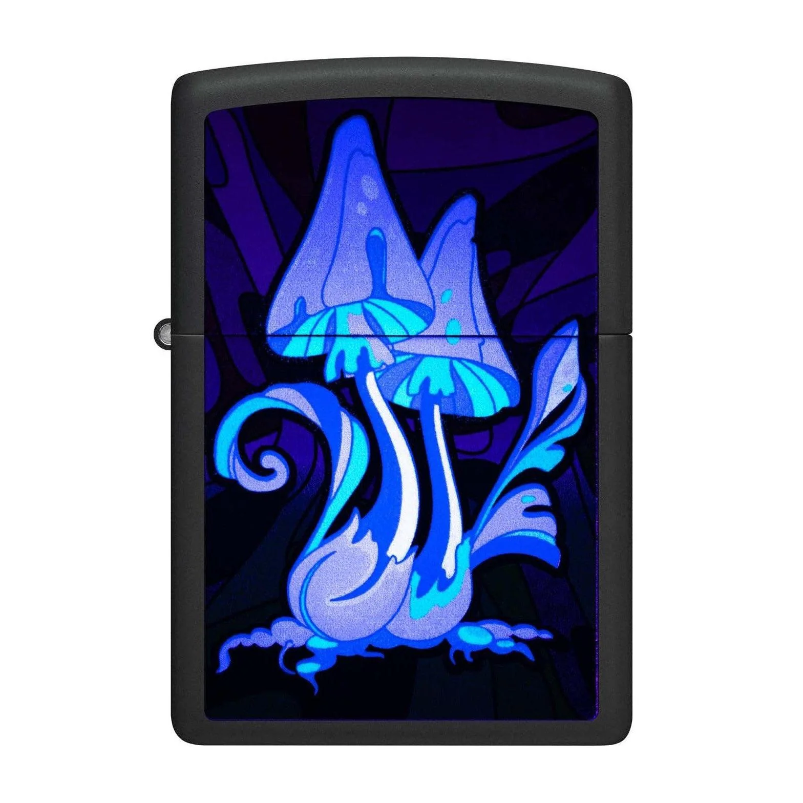 Zippo Lighter: Black Light Counter Culture Design - Black Matte 48386 - Image 2