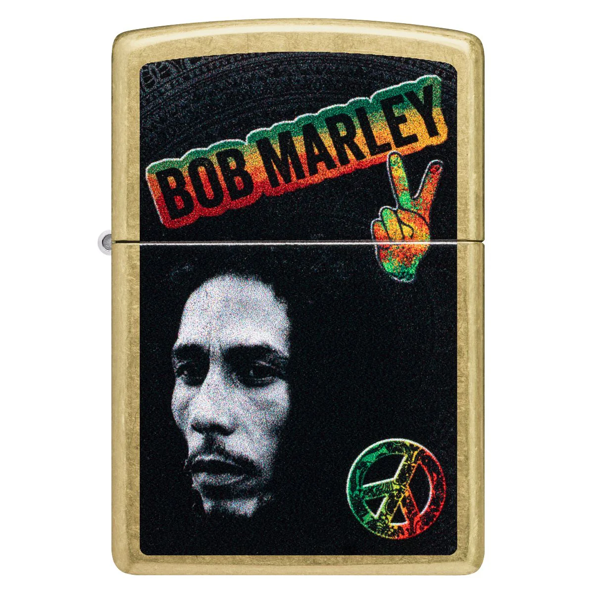 Zippo Lighter: Bob Marley Design - Street Brass 47194 - Image 2