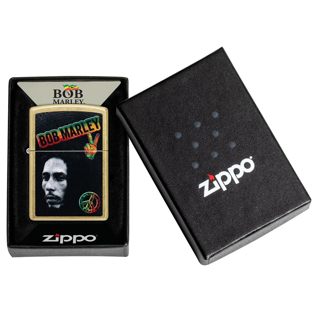 Zippo Lighter: Bob Marley Design - Street Brass 47194 - Image 6
