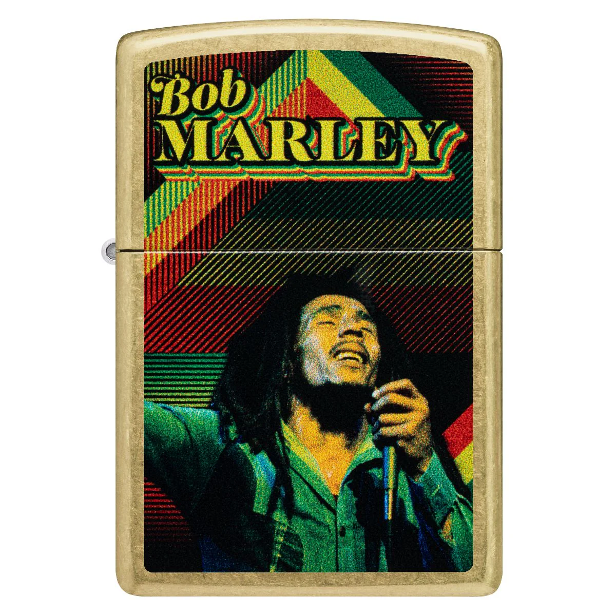 Zippo Lighter: Bob Marley Design - Street Brass 47242 - Image 2