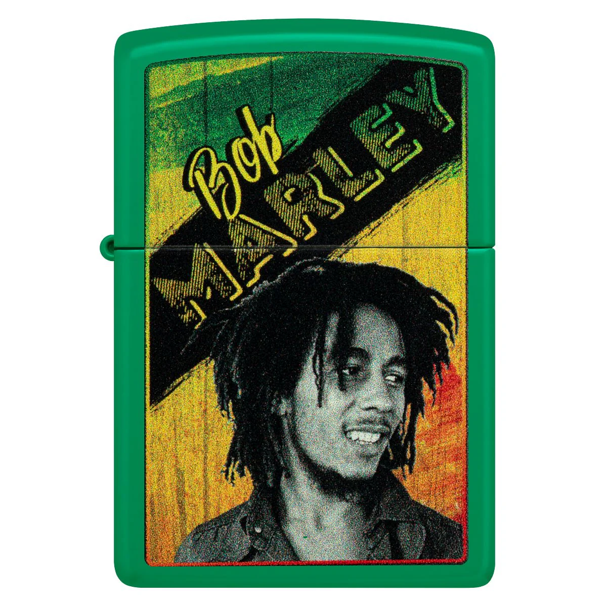 Zippo Lighter: Bob Marley - Grass Green Matte 46152 - Image 2