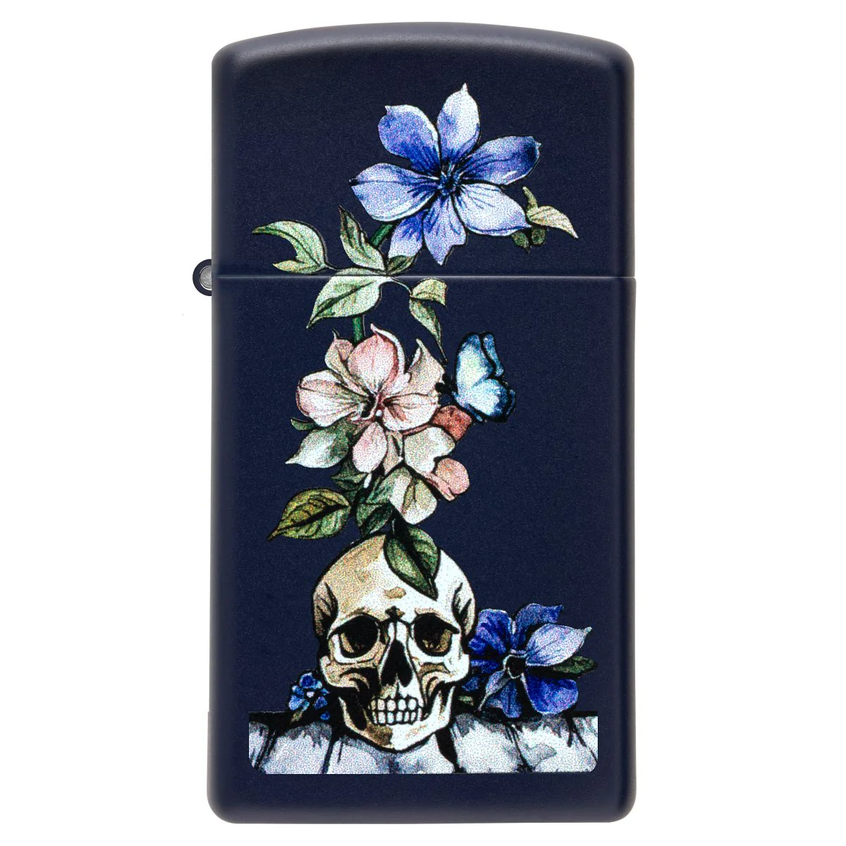 Zippo Lighter: Bone Bouquet - Navy Matte 46813 - Image 2
