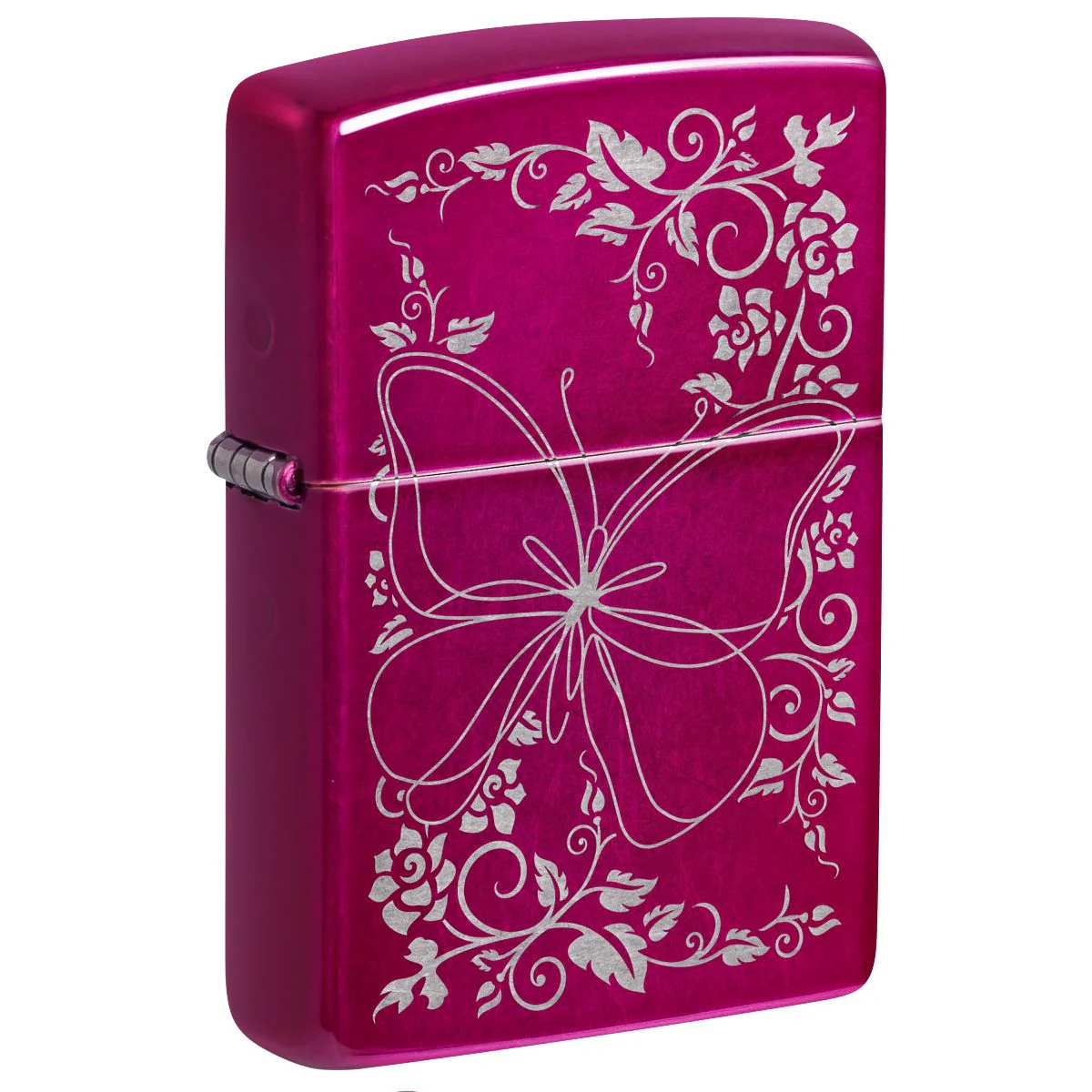 Zippo Lighter: Butterfly Bliss, Engraved - Candy Raspberry 47158