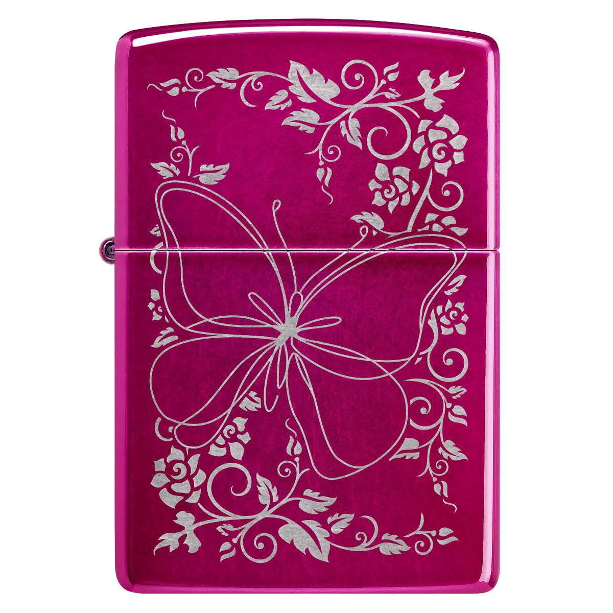 Zippo Lighter: Butterfly Bliss, Engraved - Candy Raspberry 47158 - Image 2