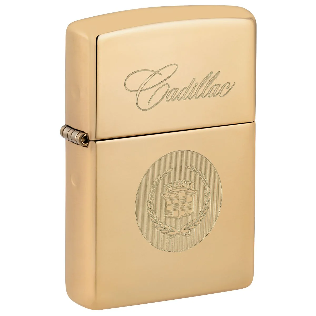 Zippo Lighter: Cadillac Crest - High Polish Brass 46784