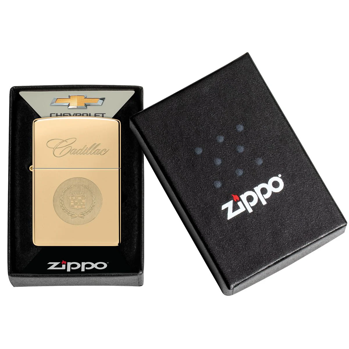 Zippo Lighter: Cadillac Crest - High Polish Brass 46784 - Image 6