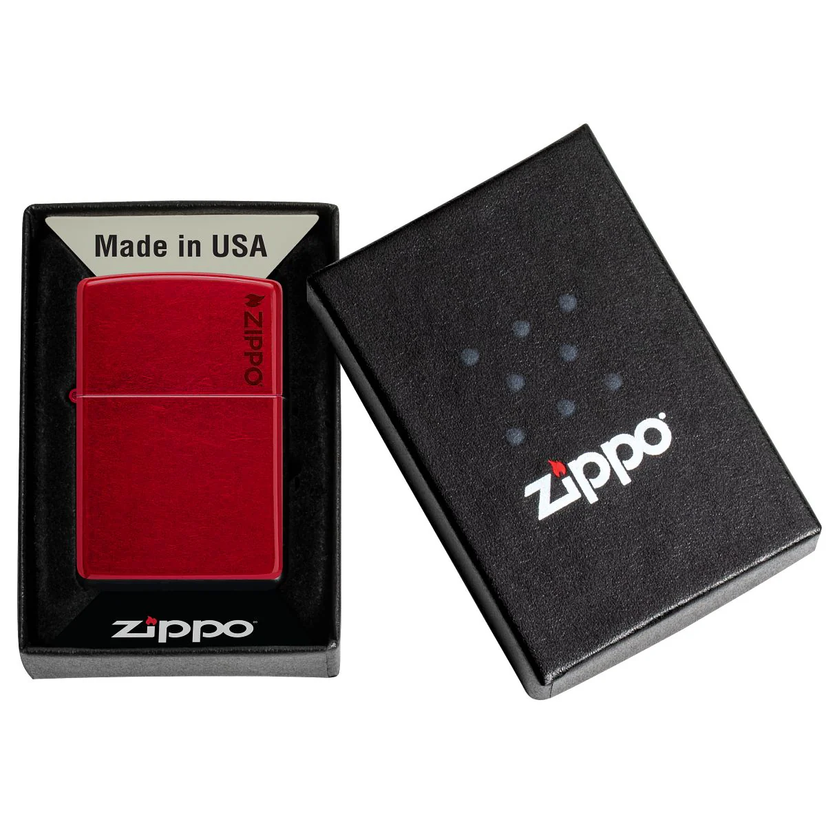 Zippo Lighter: Candy Apple Red with Zippo Logo - 21063ZL - Image 6
