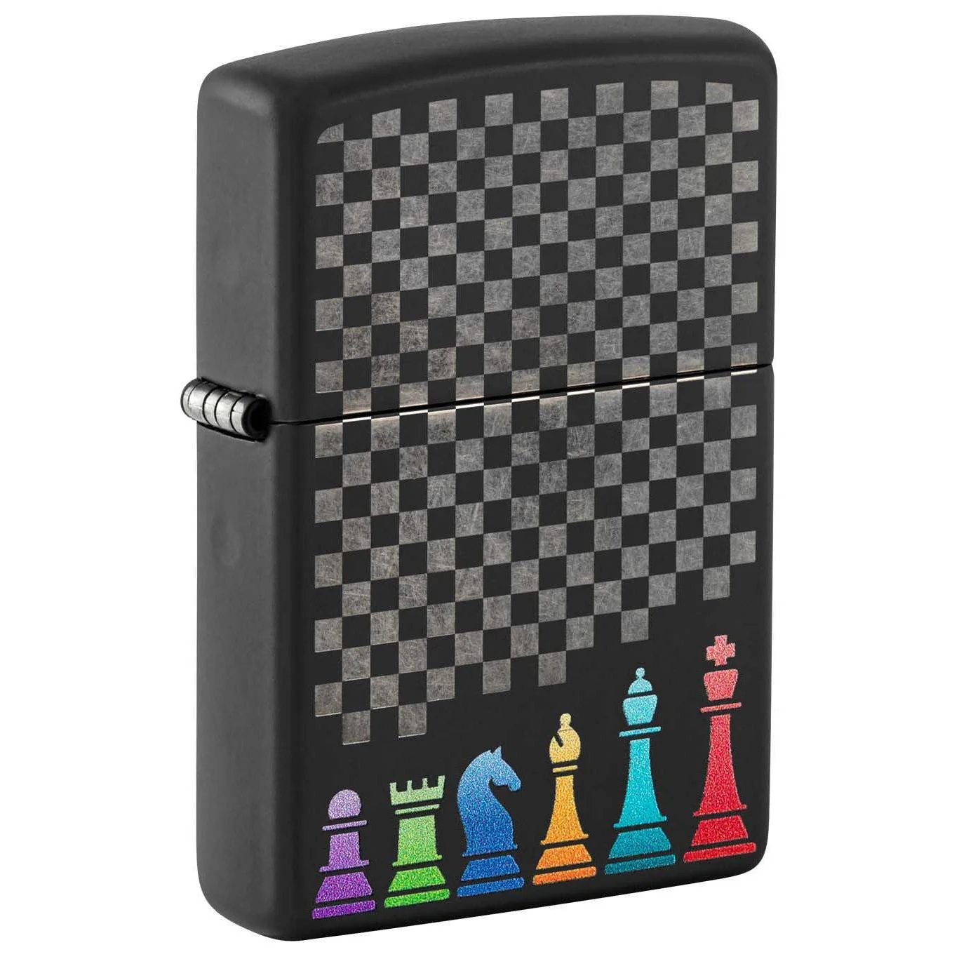 Zippo Lighter: Chess Pieces - Black Matte 48662