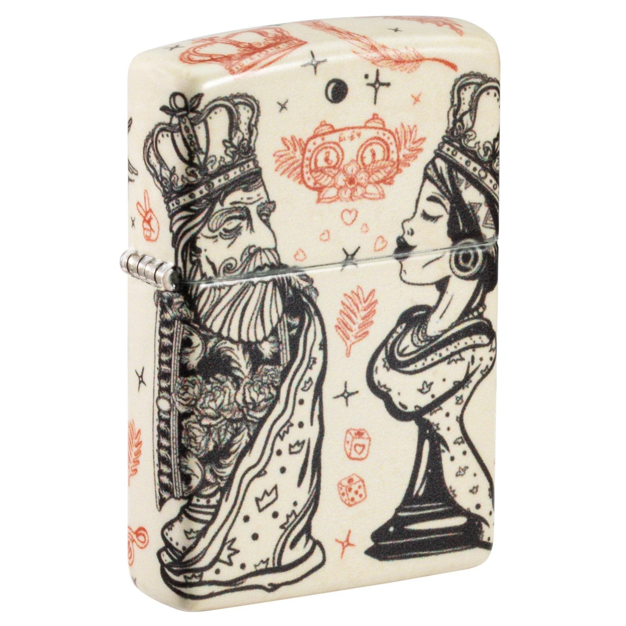 Zippo Lighter: Chess Pieces, King and Queen - 540 Color 46029
