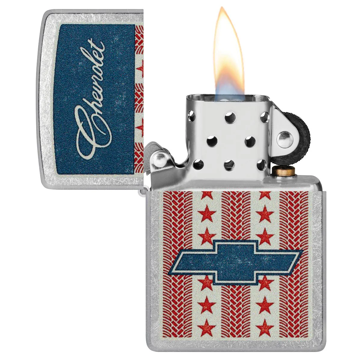 Zippo Lighter: Chevrolet Stars and Stripes - Street Chrome 46783 - Image 3