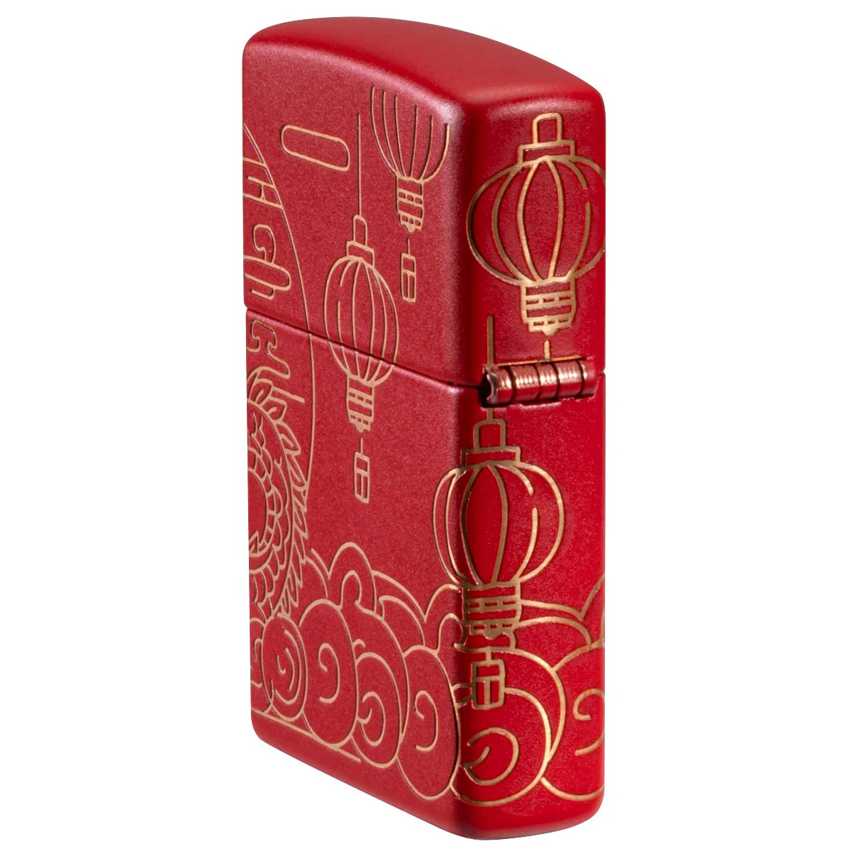 Zippo Lighter: Chinese New Year, Laser 360 - Red Matte 47146 - Image 4