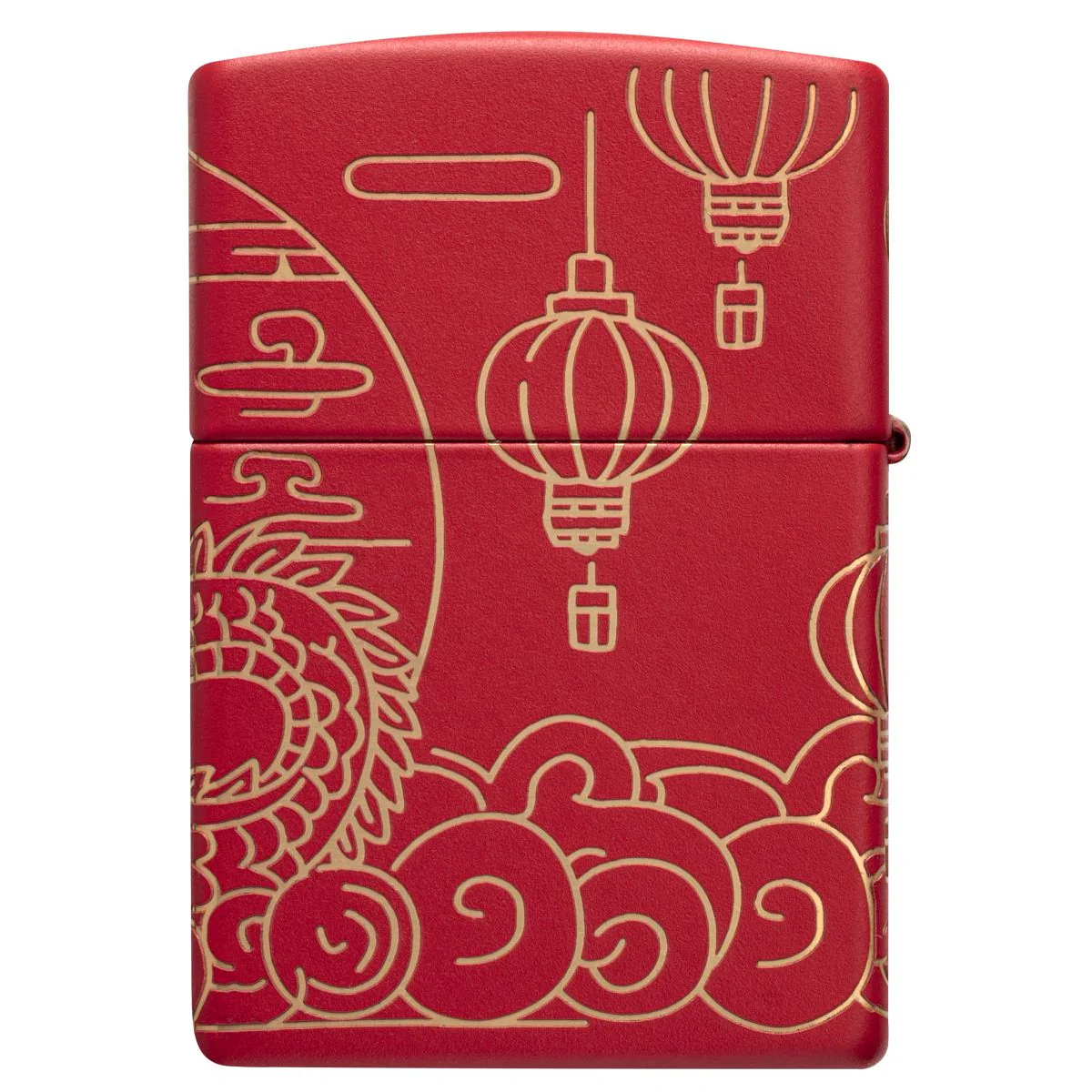 Zippo Lighter: Chinese New Year, Laser 360 - Red Matte 47146 - Image 5