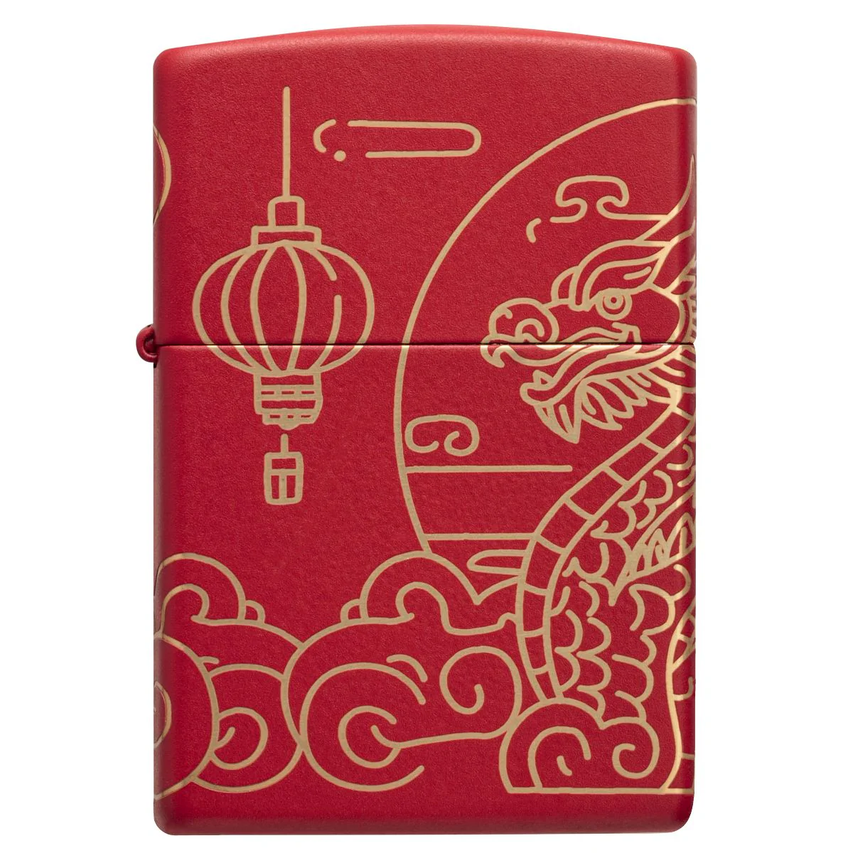 Zippo Lighter: Chinese New Year, Laser 360 - Red Matte 47146 - Image 6