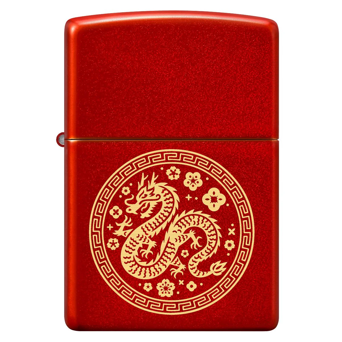 Zippo Lighter: Chinese Year of the Dragon, Engraved - Metallic Red 46098 - Image 2