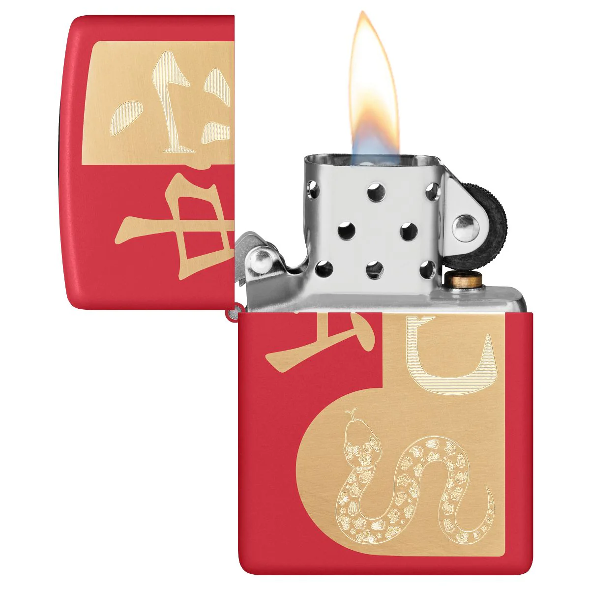 Zippo Lighter: Chinese Year of the Snake, 2025 - Red Matte 46300 - Image 3