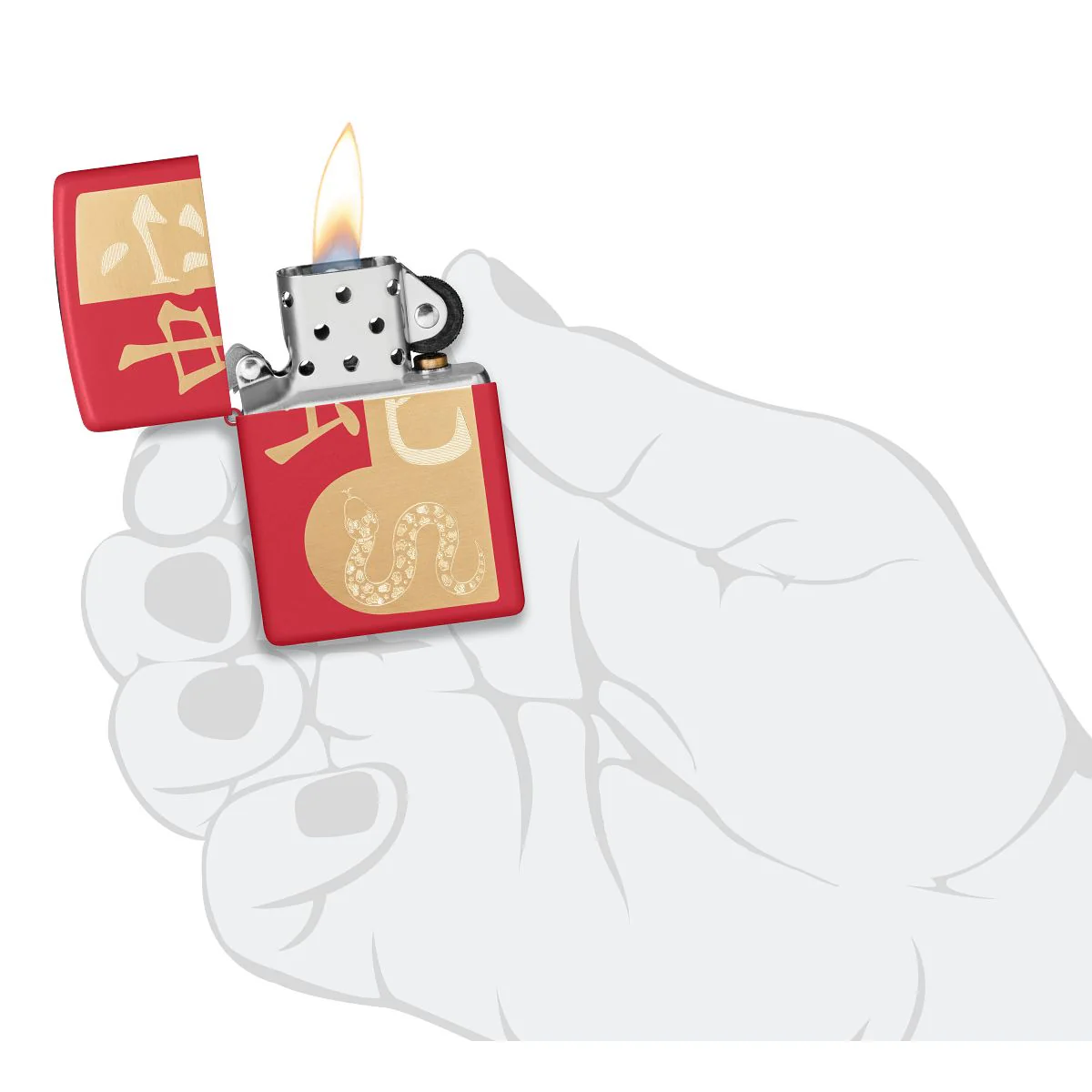 Zippo Lighter: Chinese Year of the Snake, 2025 - Red Matte 46300 - Image 5