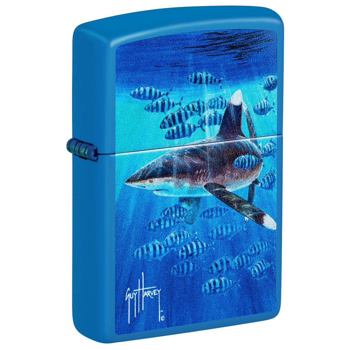 Zippo Lighter: Co-Pilot Guy Harvey - Sky Blue Matte 47104