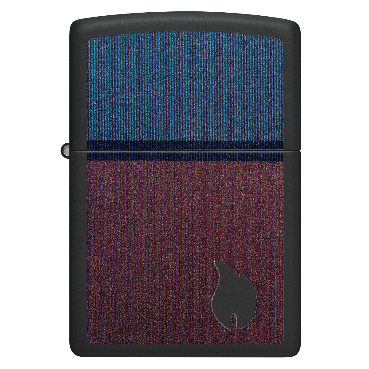 Zippo Lighter: Color Block Flame Design - Black Matte 46476 - Image 2