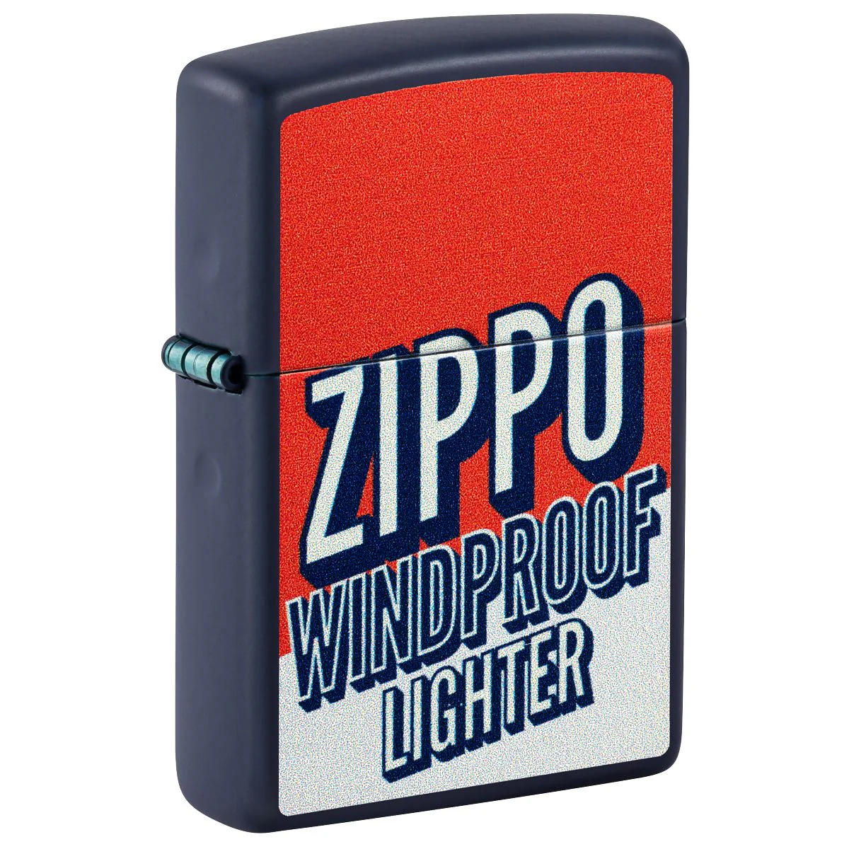 Zippo Lighter: Color Block Zippo Design - Navy Matte 46486