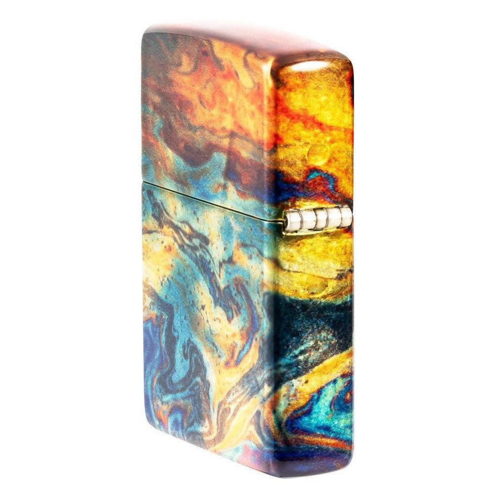 Zippo Lighter: Colorful Design, 540 Fusion - 540 Tumbled Brass 48778 - Image 4