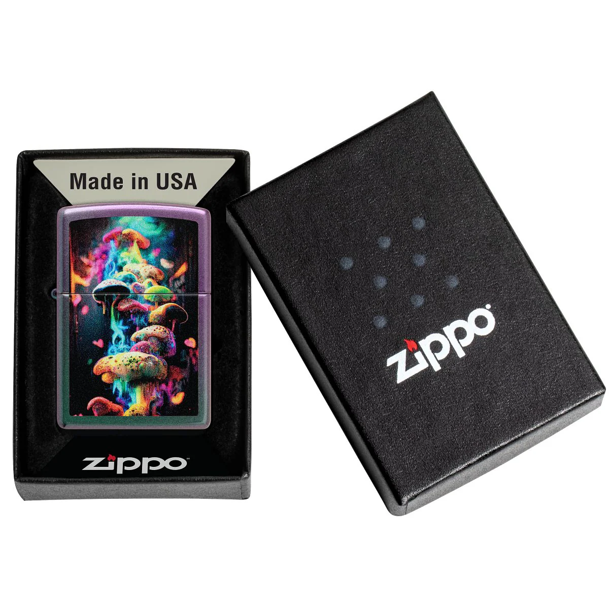 Zippo Lighter: Colorful Mushrooms - Iridescent 48929 - Image 6