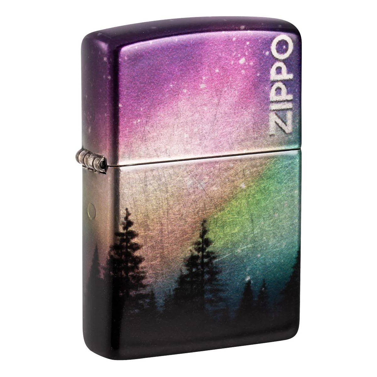 Zippo Lighter: Colorful Sky, 540 Color - 540 Tumbled Chrome 48771