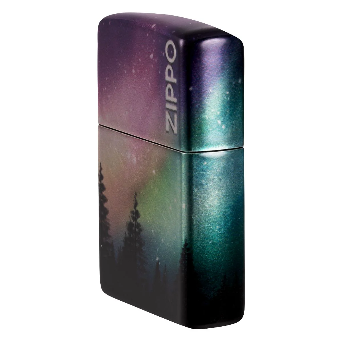 Zippo Lighter: Colorful Sky, 540 Color - 540 Tumbled Chrome 48771 - Image 3