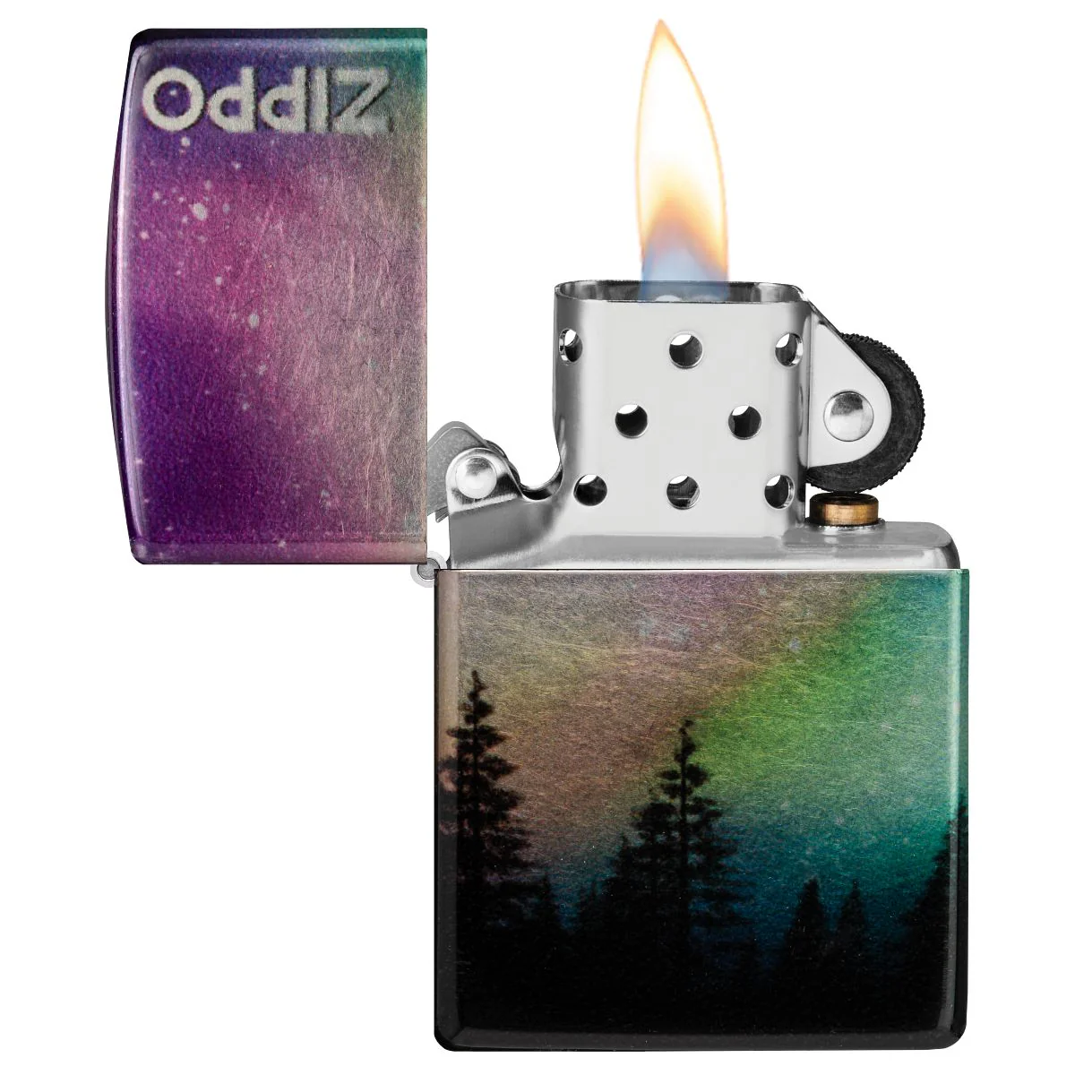 Zippo Lighter: Colorful Sky, 540 Color - 540 Tumbled Chrome 48771 - Image 7