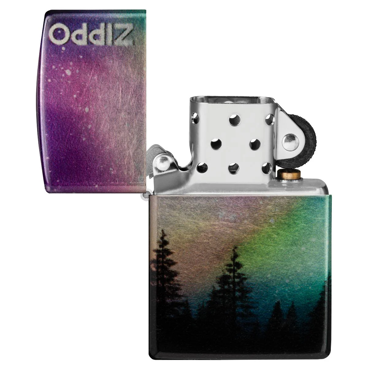 Zippo Lighter: Colorful Sky, 540 Color - 540 Tumbled Chrome 48771 - Image 8