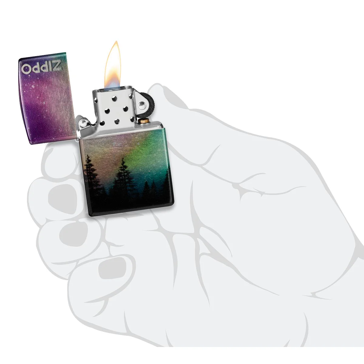 Zippo Lighter: Colorful Sky, 540 Color - 540 Tumbled Chrome 48771 - Image 9