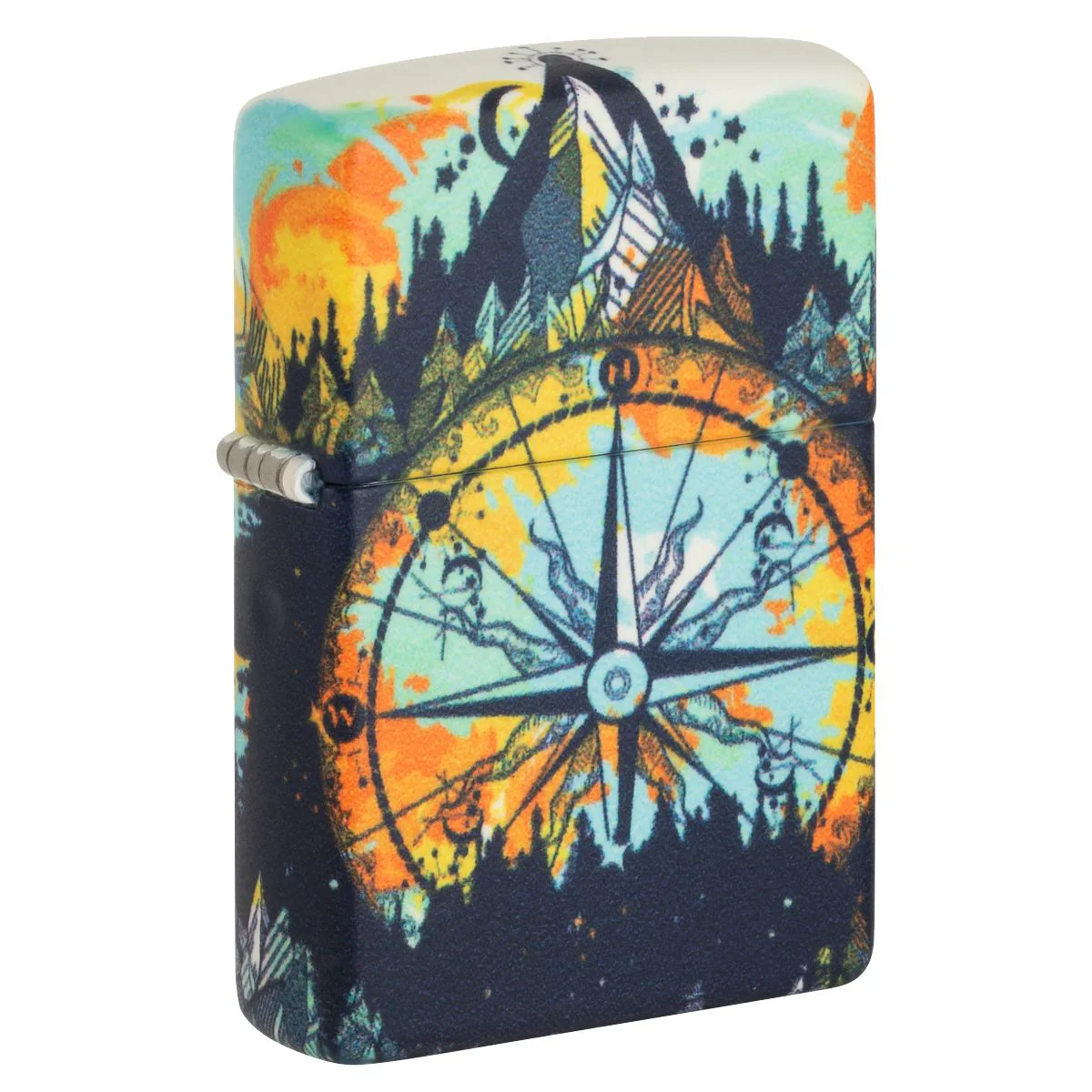 Zippo Lighter: Compass Design, 540 Color - Glow in the Dark 49805