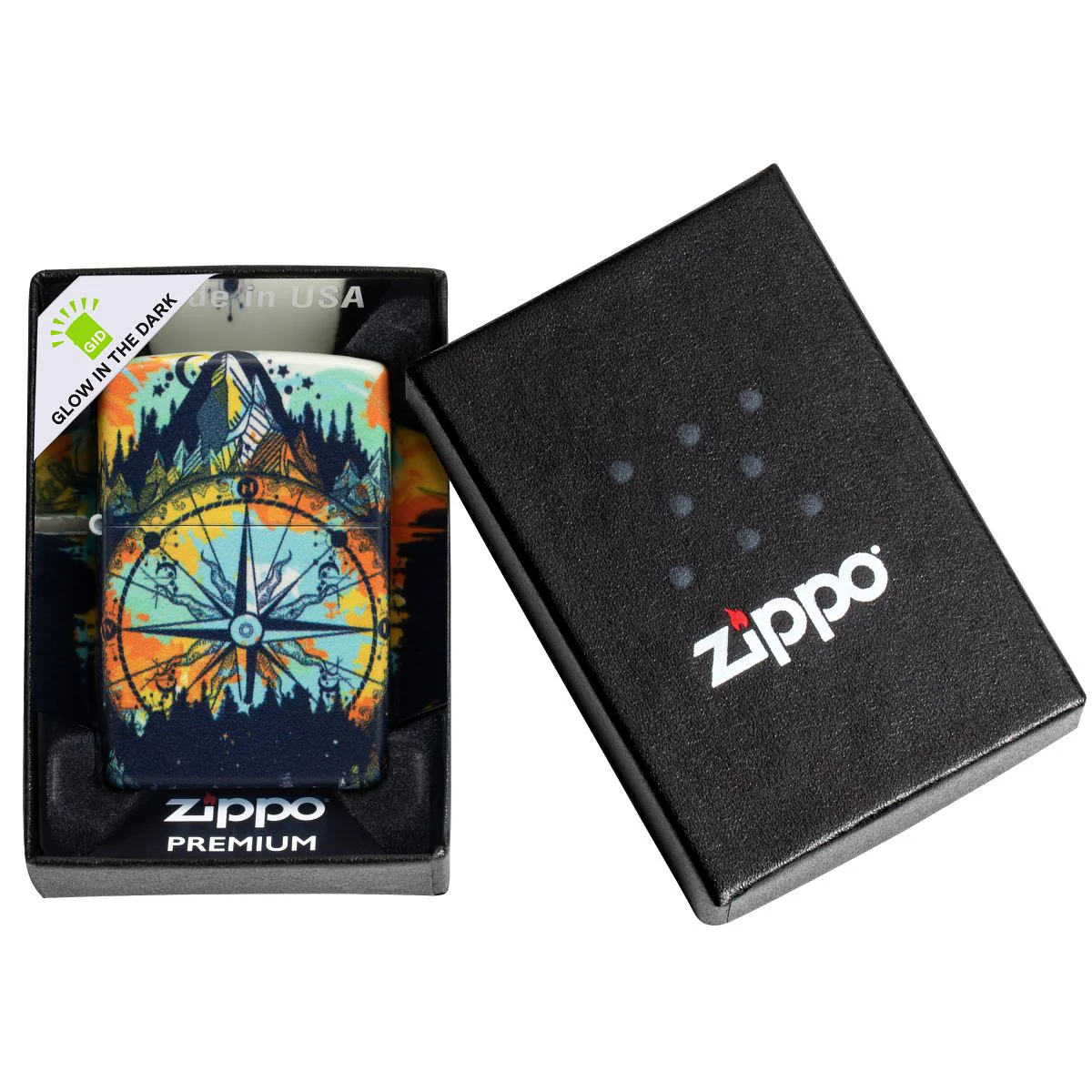 Zippo Lighter: Compass Design, 540 Color - Glow in the Dark 49805 - Image 10