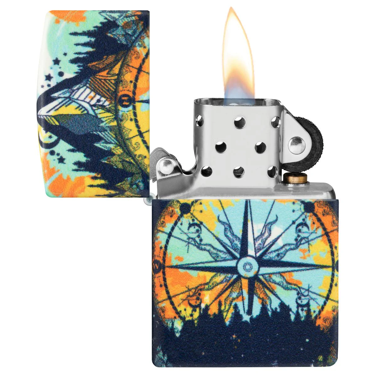 Zippo Lighter: Compass Design, 540 Color - Glow in the Dark 49805 - Image 7