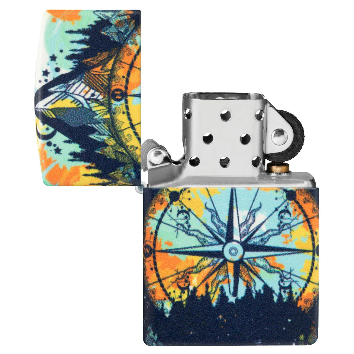 Zippo Lighter: Compass Design, 540 Color - Glow in the Dark 49805 - Image 8