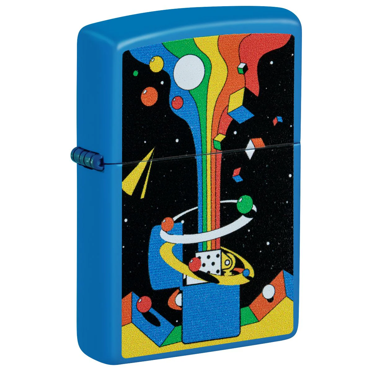 Zippo Lighter: Cosmic Zippo Design - Sky Blue Matte 46155