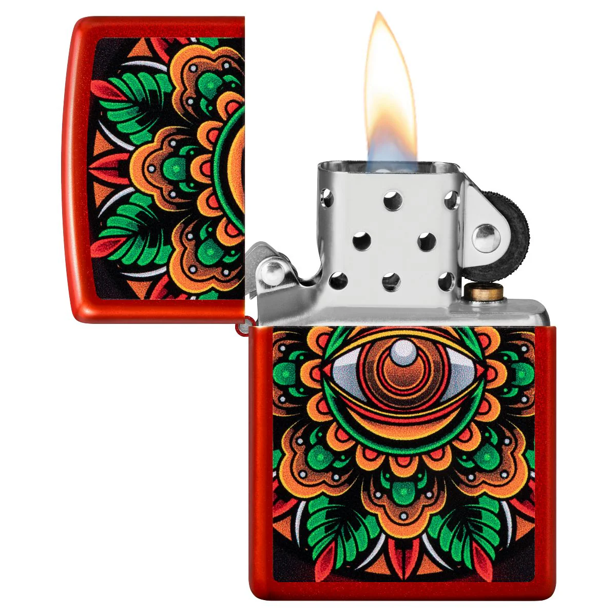Zippo Lighter: Counter Culture Design - Metallic Red 48678 - Image 3