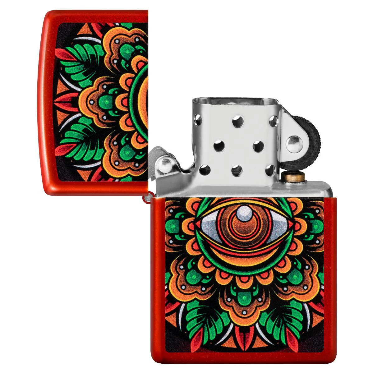 Zippo Lighter: Counter Culture Design - Metallic Red 48678 - Image 4