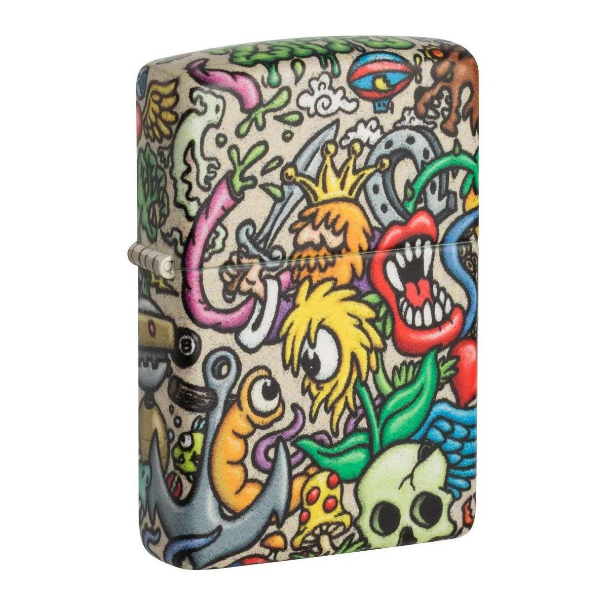 Zippo Lighter: Crazy Collage, 540 Color - Matte 48394