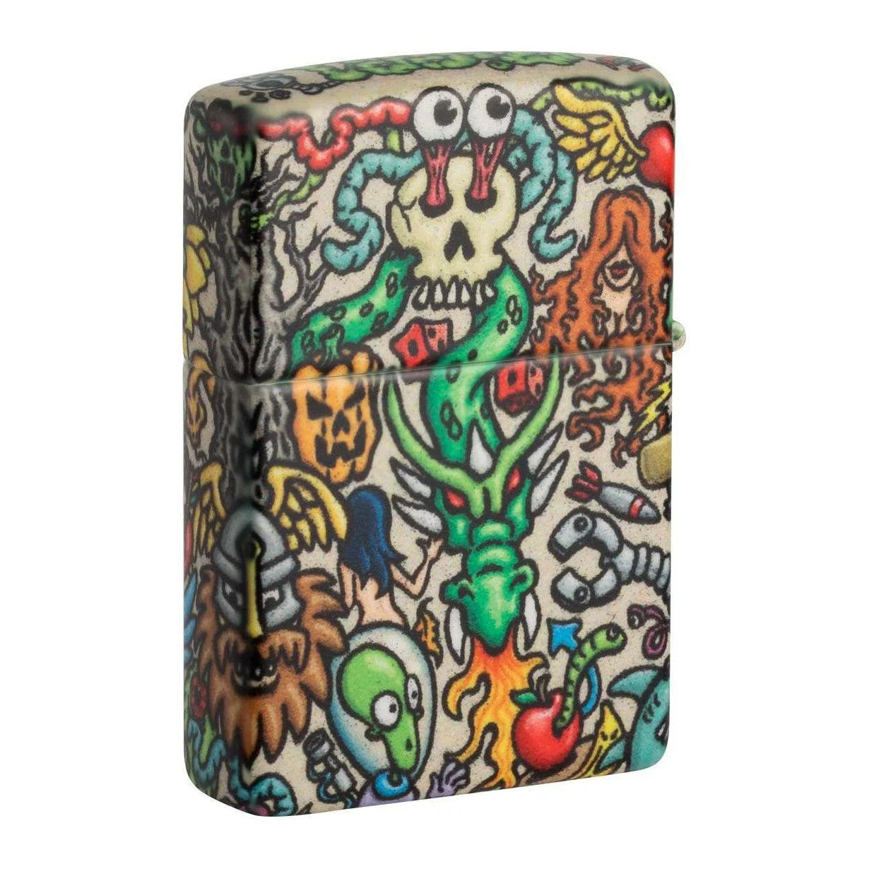 Zippo Lighter: Crazy Collage, 540 Color - Matte 48394 - Image 2
