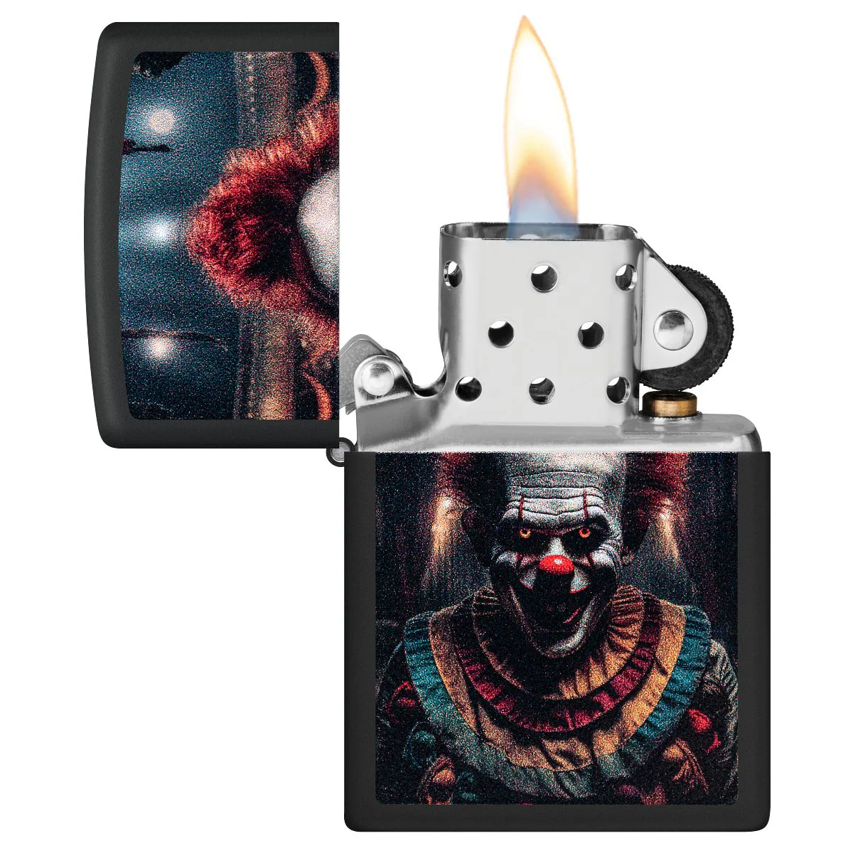 Zippo Lighter: Creepy Clown - Black Matte 46346 - Image 3