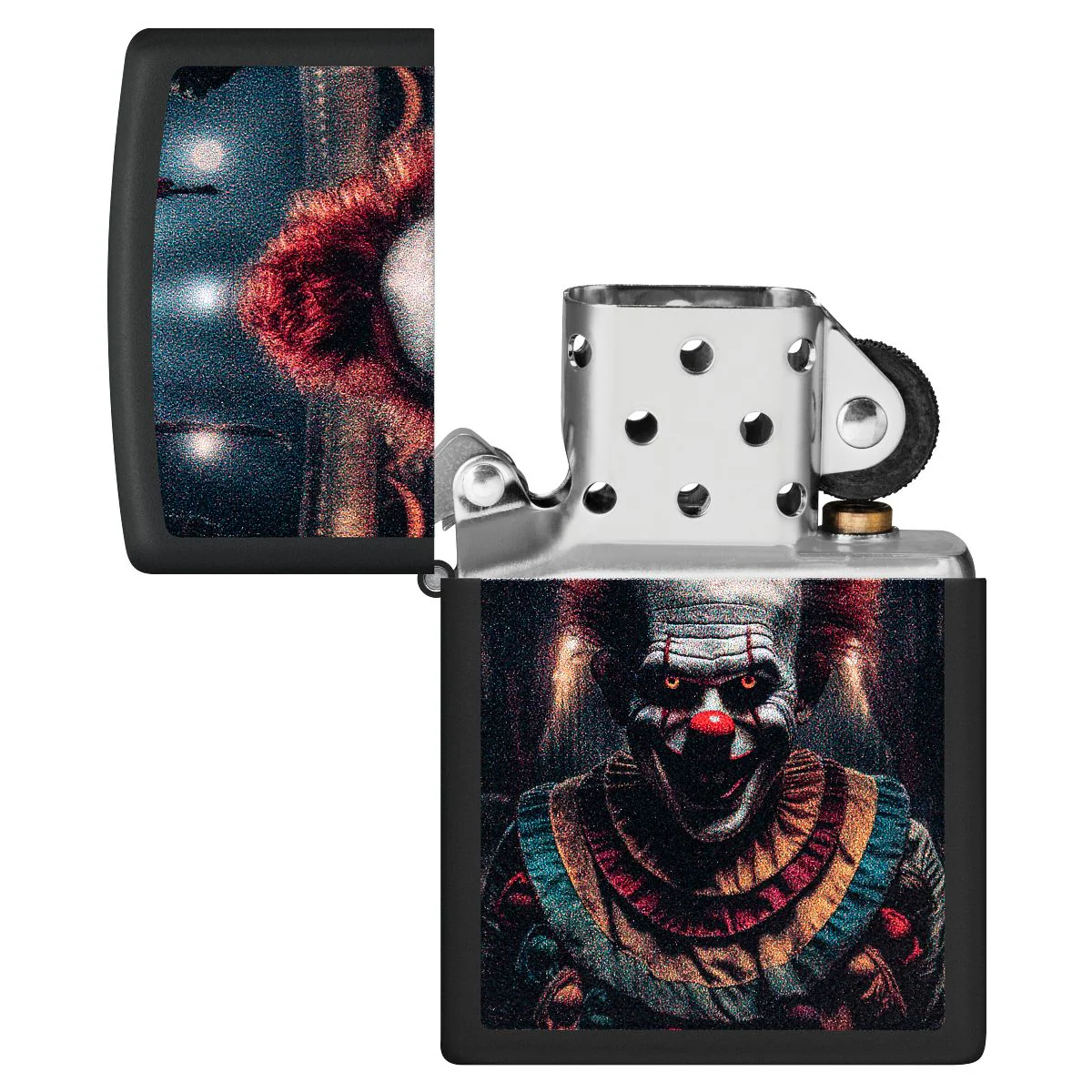 Zippo Lighter: Creepy Clown - Black Matte 46346 - Image 4