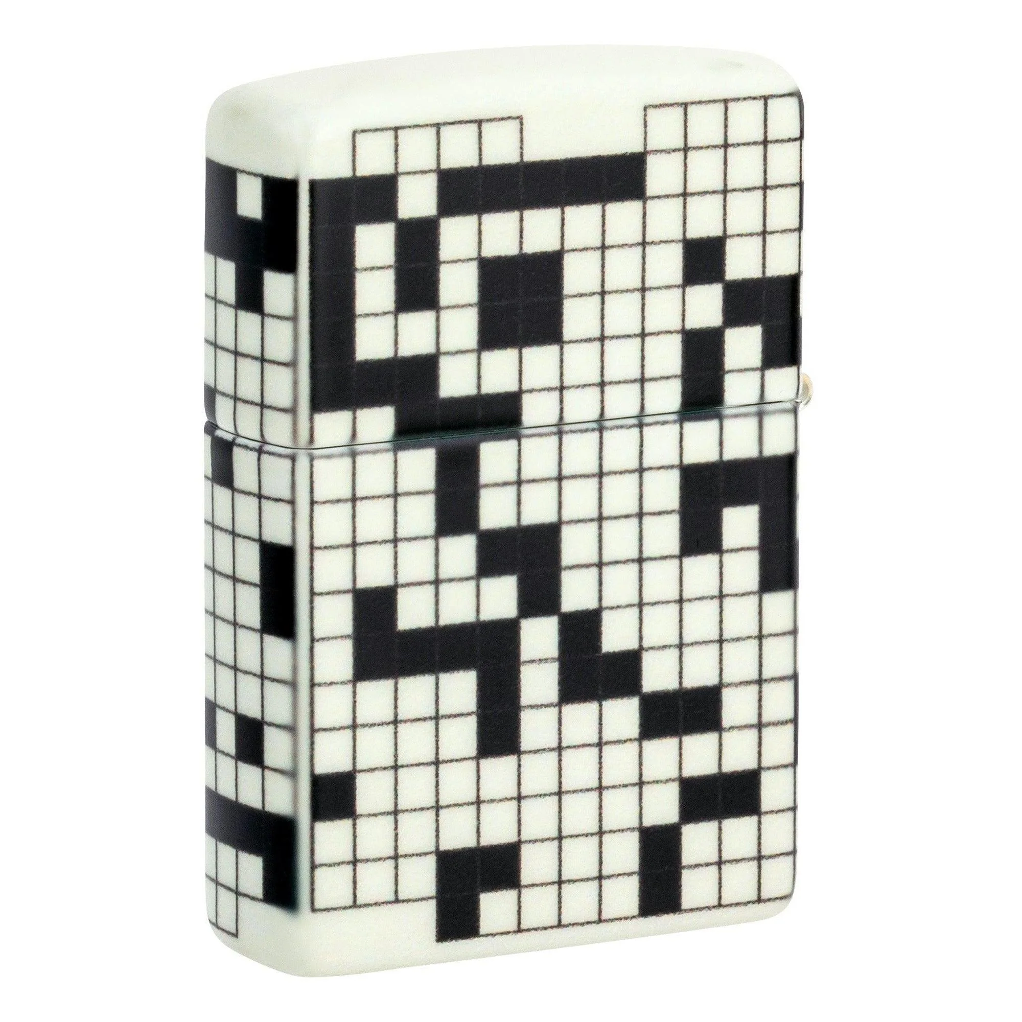 Zippo Lighter: Crossword Puzzle Design, 540 Color - Glow-in-the-Dark Green 46285 - Image 2