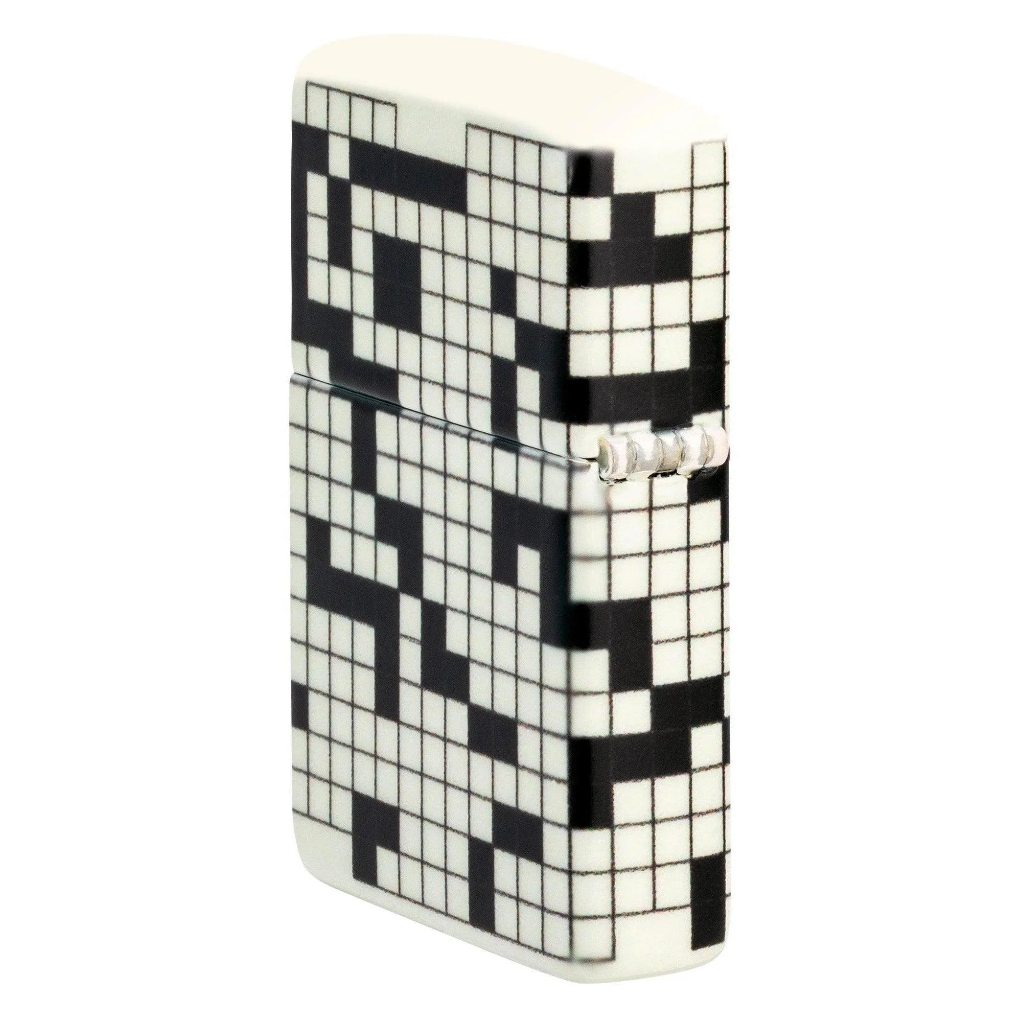 Zippo Lighter: Crossword Puzzle Design, 540 Color - Glow-in-the-Dark Green 46285 - Image 4